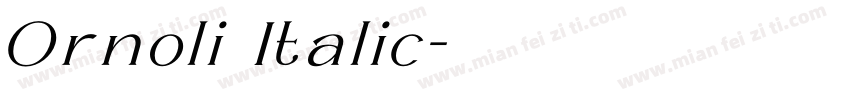 Ornoli Italic字体转换